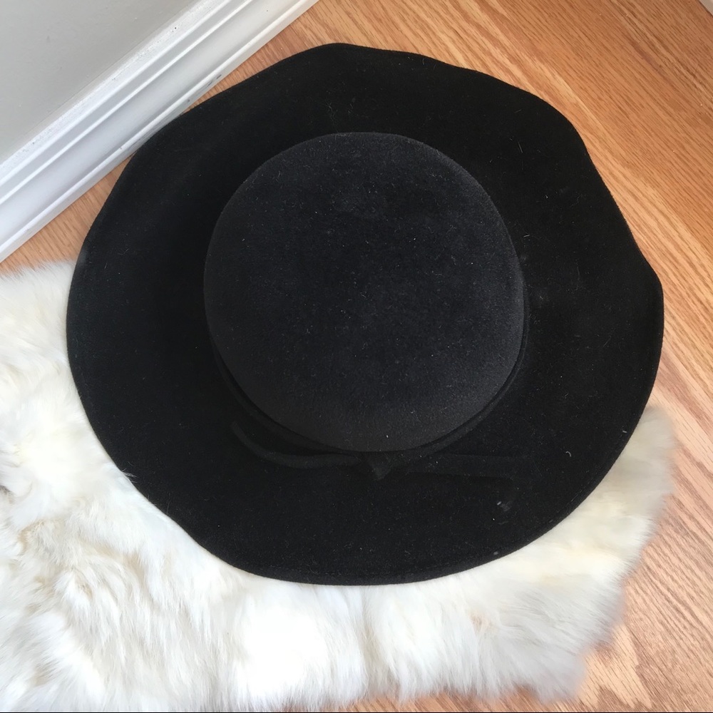 Joe Bill Miller Trendy Black Felt Wide Brim Hat